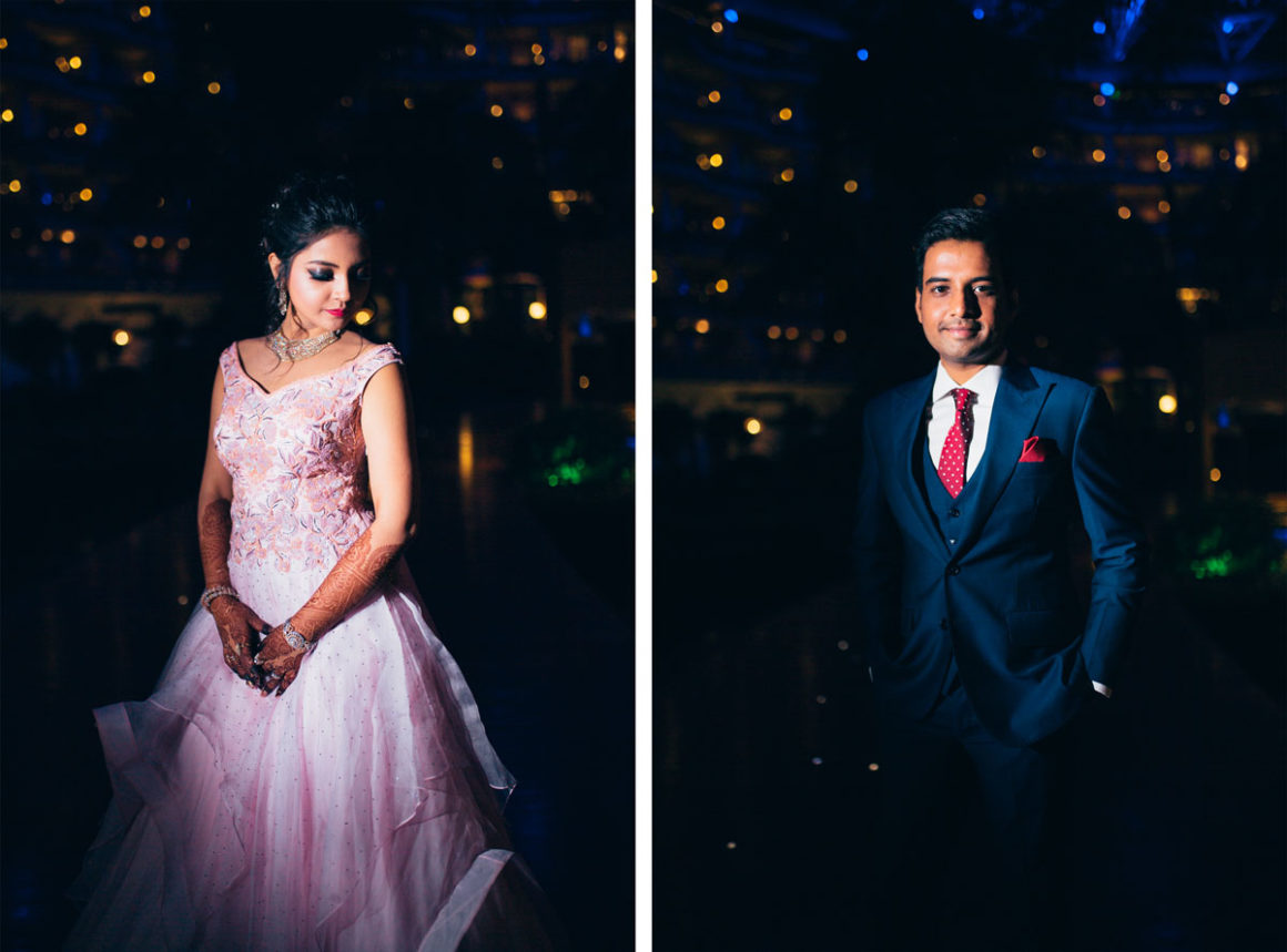 Bride & groom at their reception, Indian wedding photography